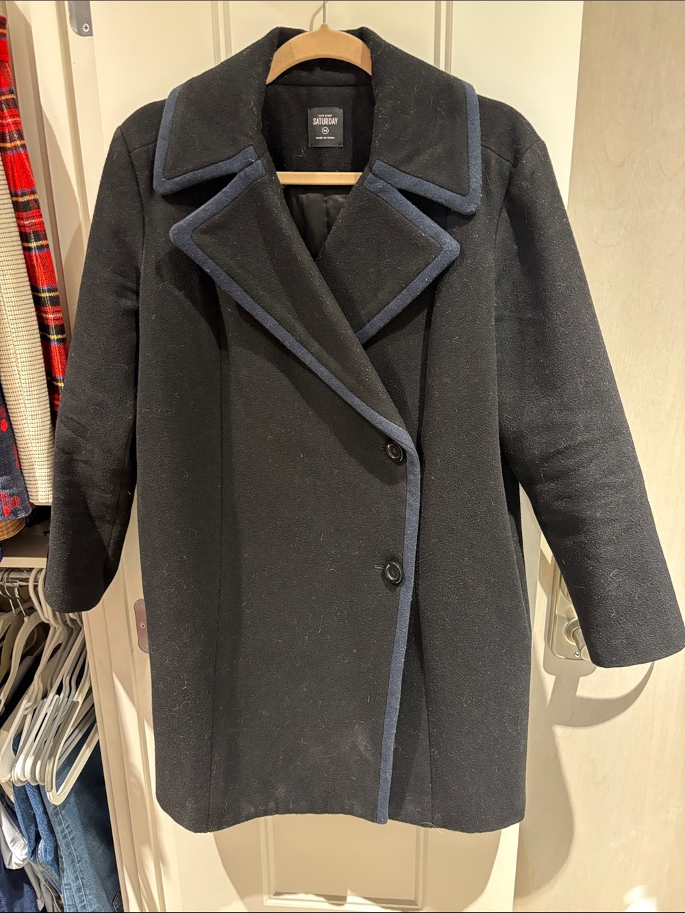 kate spade Black Peacoat with Navy Trim